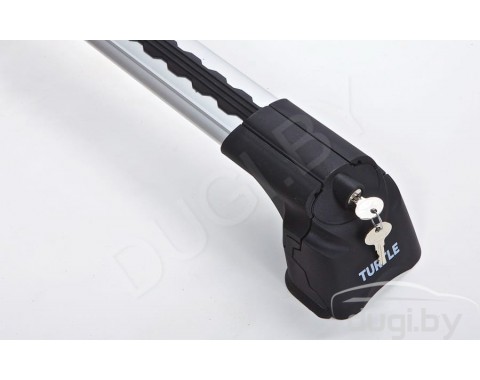 TESLA MODEL S 2015-н.в. поперечные рейлинги, багажник на крышу в штатные места Turtle Air 3 цвет серебро (2шт)